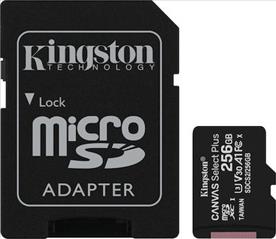 Kingston Canvas Select Plus microSDXC 256GB Class 10, SD Adapter (SDCS2/256GB)