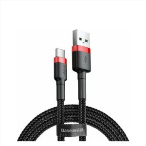 Baseus+Cable+USB+2.0+USB-A+male+to+USB-C+male+Black+2m+%28CATKLF-C91%29