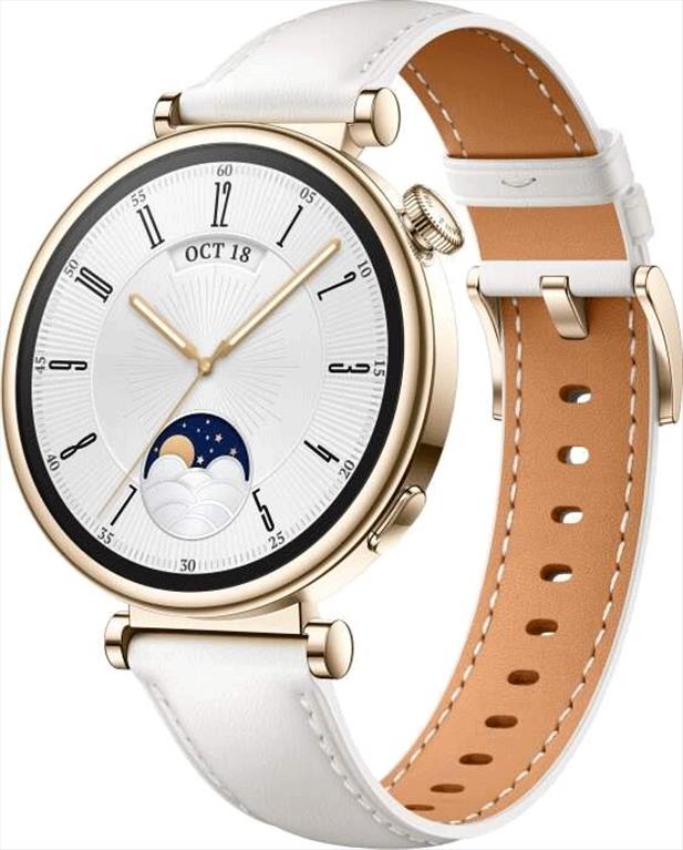 Huawei Watch GT 4 41mm White Leather Strapp (55020BJB)