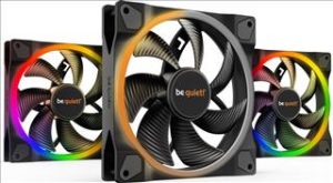 Be+Quiet+Light+Wings+Case+Fan+140mm+ARGB+4-Pin+PWM+Triple-Pack+Black+%28BL078%29