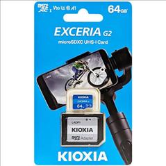 Kioxia Exceria G2 microSDXC 64GB Class 10 U3 V30 UHS-I (LMEX2L064GG2)