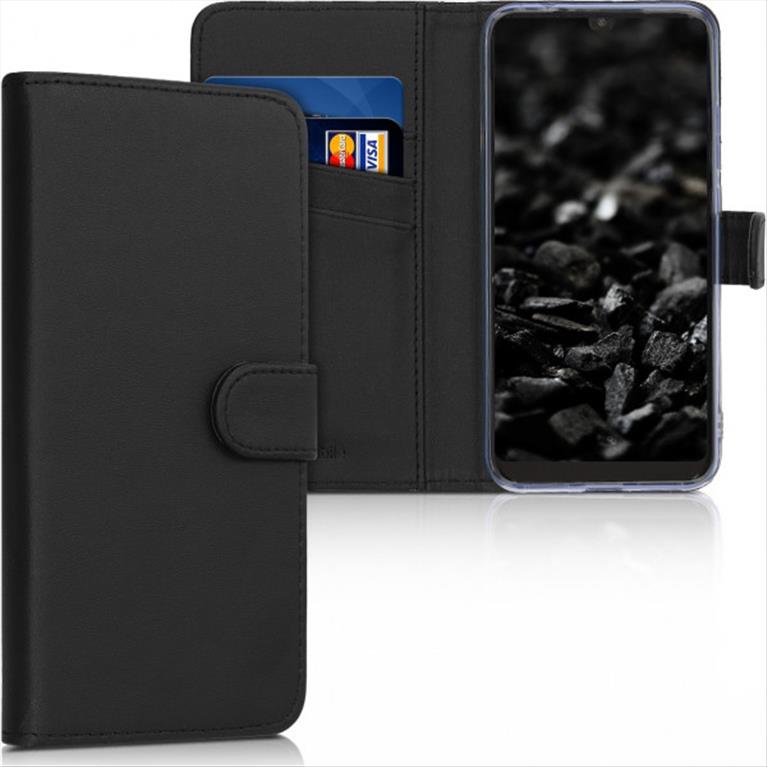 Back Cover Book Black Leather for Redmi 13C/Poco C65